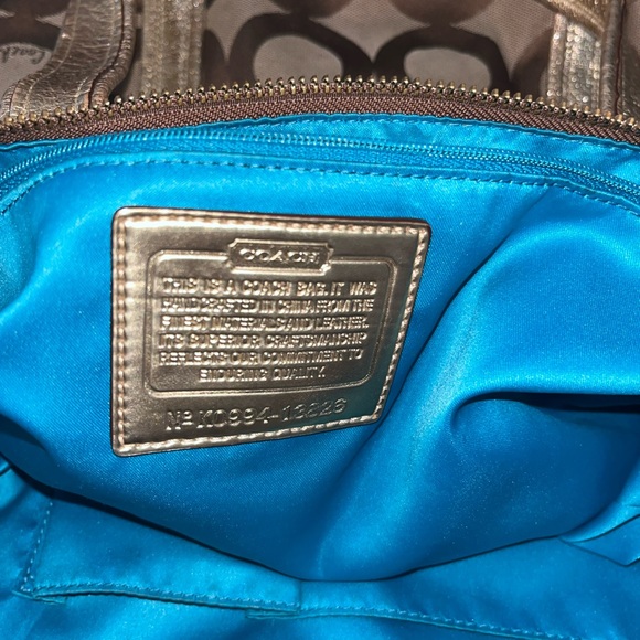 Coach Carryall Poppy Signature Op Art Glam Jacquard Tote!! - Picture 9 of 10